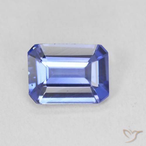 1.52 ct Blue Tanzanite Gemstone, Tanzanite Gem in Octagon Step Cut Shape for Sale.