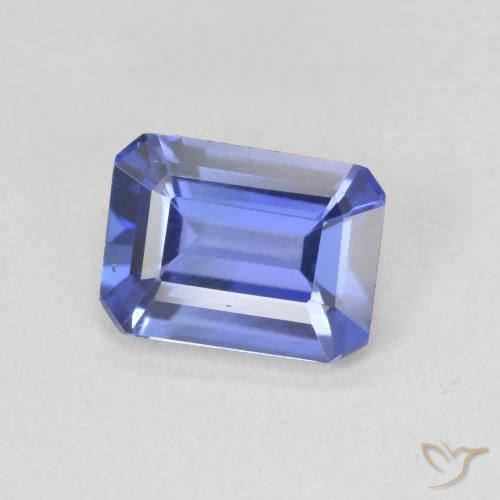 1.52 ct Blue Tanzanite Stone, Natural Tanzanite in Octagon Step Cut Shape for Sale