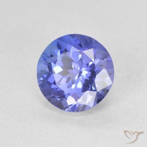 1.42 ct Blue Tanzanite Stone, Natural Tanzanite in Round Facet Shape for Sale
