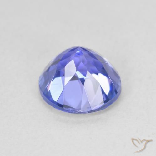 Tanzanite Gemstone in 7 mm (calibrated) Size for Sale, Tanzanite Stone in Intense Violet Blue Color