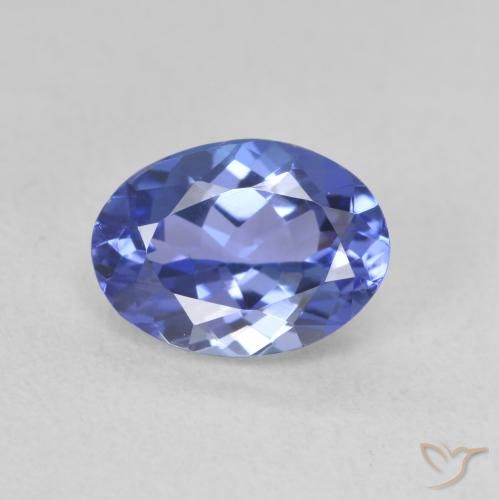 1.60ct Natural Deep Violet Blue Tanzanite, Oval, VVS