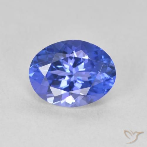 1.63ct Natural Deep Violet Blue Tanzanite, Oval, VVS