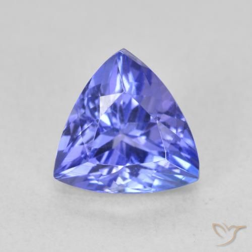 1.53 ct Blue Tanzanite Gemstone, Tanzanite Gem in Trillion Facet Shape for Sale.