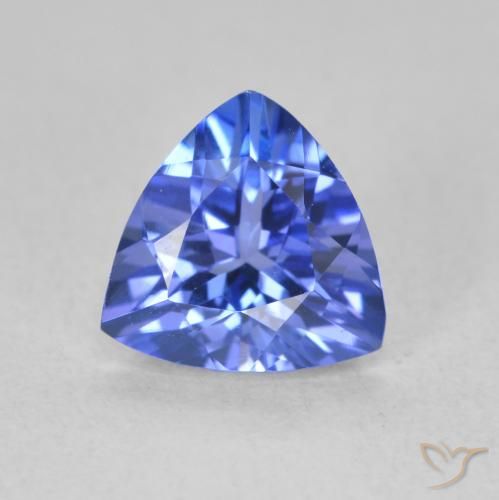 1.30ct Natural Deep Violet Blue Tanzanite, Trillion, VVS