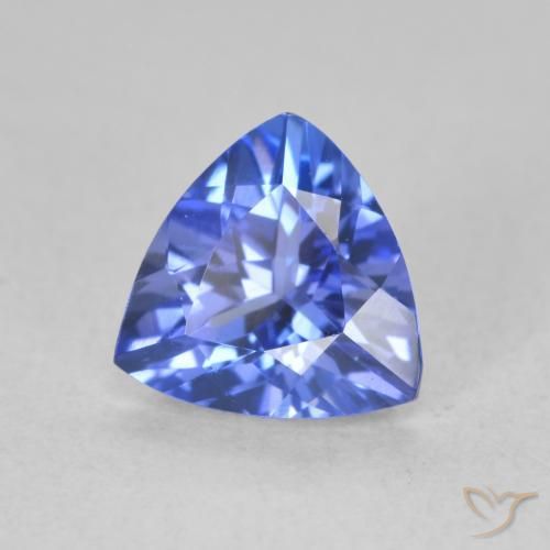 1.30 ct Blue Tanzanite Stone, Natural Tanzanite in Trillion Facet Shape for Sale