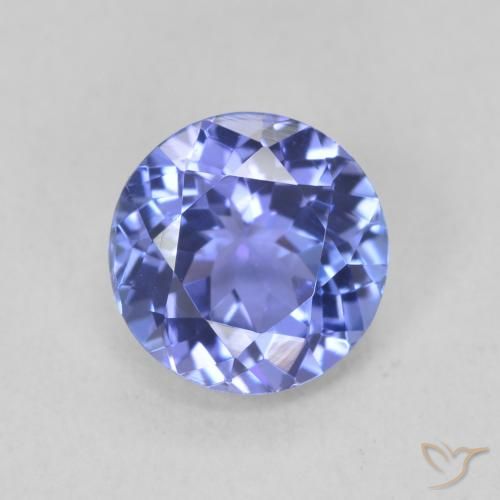 1.52ct Natural Intense Violet Blue Tanzanite, Round, VVS
