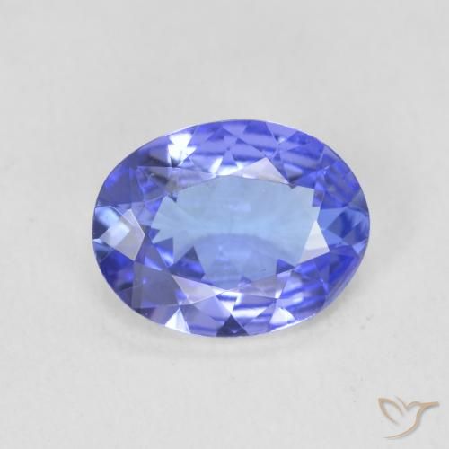 1.61ct Natural Deep Violet Blue Tanzanite, Oval, VVS
