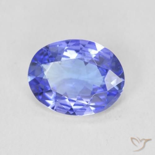 1.61 ct Blue Tanzanite Stone, Natural Tanzanite in Oval Facet Shape for Sale