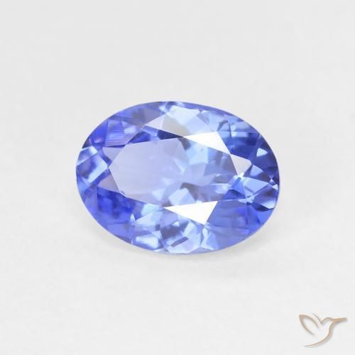 1.31 ct Blue Tanzanite Stone, Natural Tanzanite in Oval Facet Shape for Sale