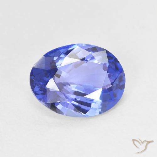 1.69ct Natural Deep Violet Blue Tanzanite, Oval, VVS-VS