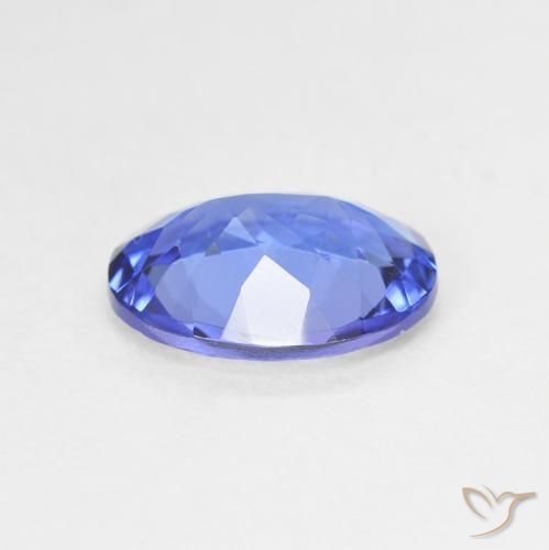 Tanzanite Gemstone in 9 x 7 mm (calibrated) Size for Sale, Tanzanite Stone in Medium Navy Blue Color
