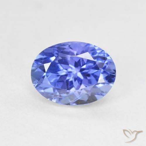 1.69ct Natural Deep Violet Blue Tanzanite, Oval, VVS