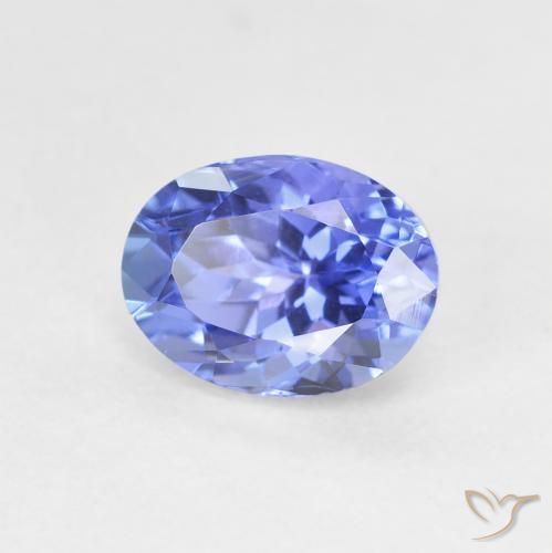 1.69 ct Blue Tanzanite Stone, Natural Tanzanite in Oval Facet Shape for Sale