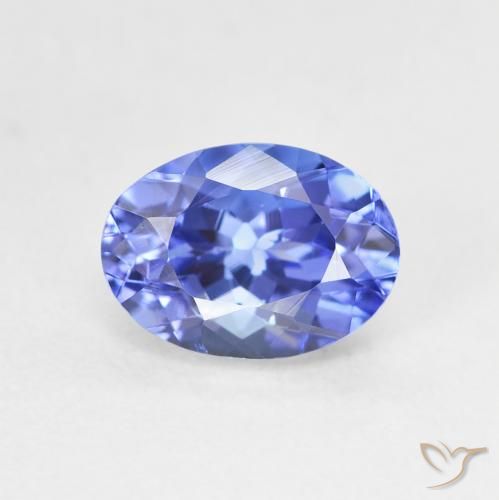 1.64ct Natural Deep Violet Blue Tanzanite, Oval, VVS