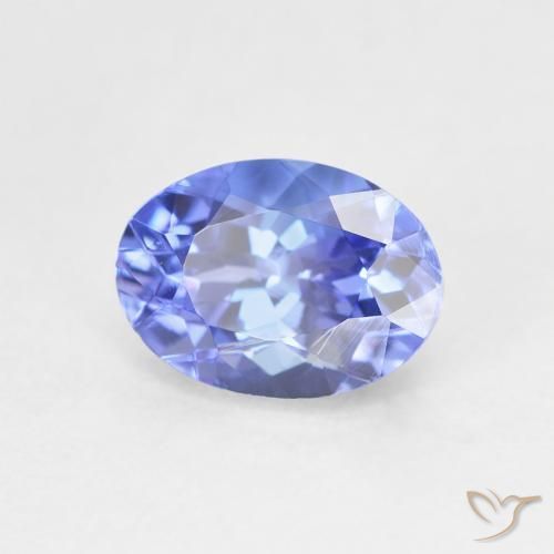 1.64 ct Blue Tanzanite Stone, Natural Tanzanite in Oval Facet Shape for Sale