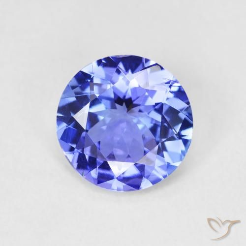 1.69ct Natural Intense Blue Tanzanite, Round, VVS-VS