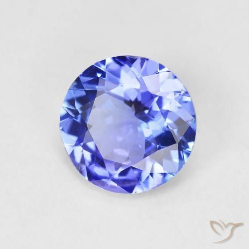 1.69 ct Blue Tanzanite Stone, Natural Tanzanite in Round Facet Shape for Sale