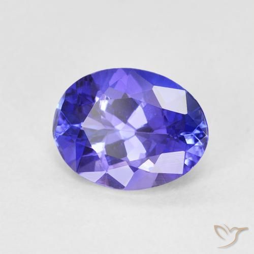1.86 ct Blue Tanzanite Stone, Natural Tanzanite in Oval Facet Shape for Sale