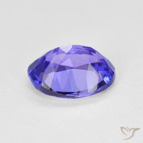 Tanzanite Gemstone in 9 x 7 mm (calibrated) Size for Sale, Tanzanite Stone in Intense Violet Blue Color