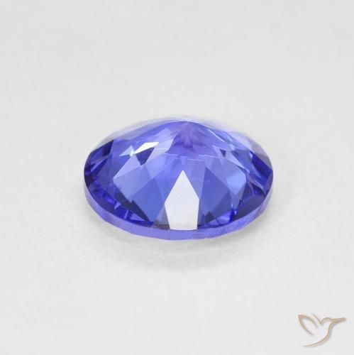 Tanzanite Gemstone in 8 mm (calibrated) Size for Sale, Tanzanite Stone in Intense Violet Blue Color