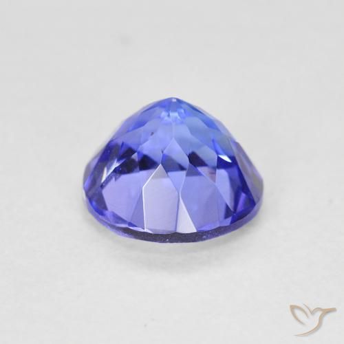 Tanzanite Gemstone in 7 mm (calibrated) Size for Sale, Tanzanite Stone in Intense Violet Blue Color