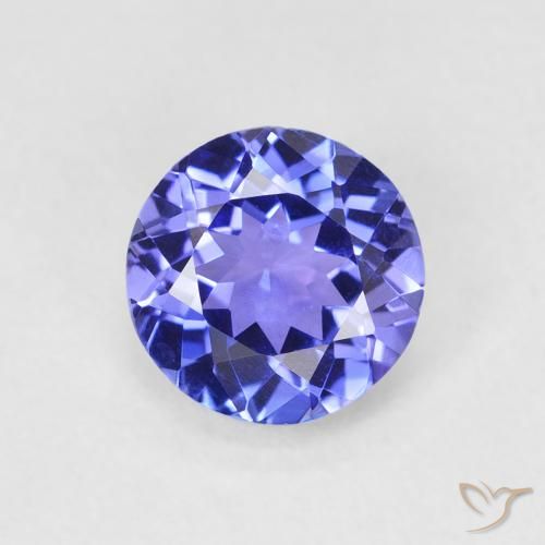 1.32ct Natural Violet Blue Tanzanite, Round, VVS-VS