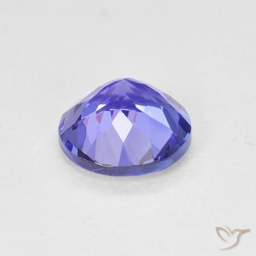 Tanzanite Gemstone in 7 mm (calibrated) Size for Sale, Tanzanite Stone in Violet Blue Color