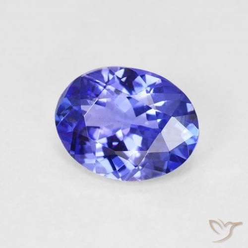 1.73 ct Blue Tanzanite Stone, Natural Tanzanite in Oval Facet Shape for Sale