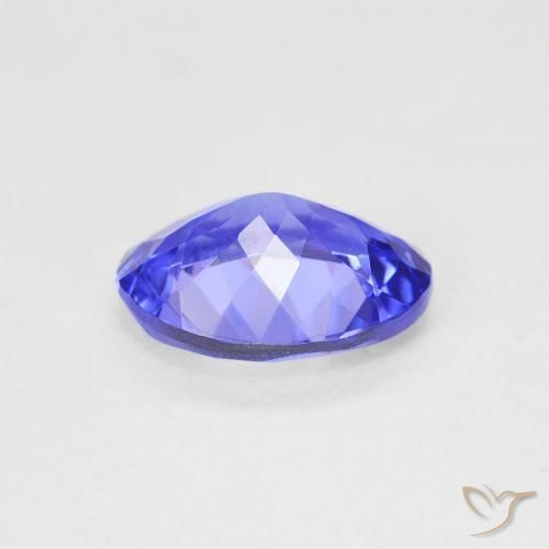 Tanzanite Gemstone in 9 x 7 mm (calibrated) Size for Sale, Tanzanite Stone in Deep Purple Blue Color