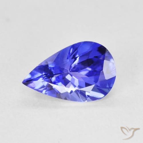 1.18ct Natural Vivid Blue Tanzanite, Pear Shape, VVS