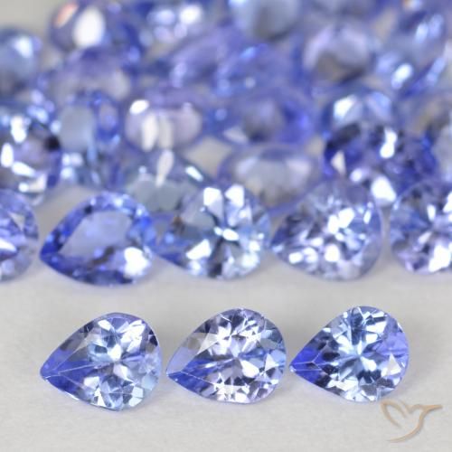 8.59ctw Natural Electric Purple Blue Tanzanite, Pear Shape, VS