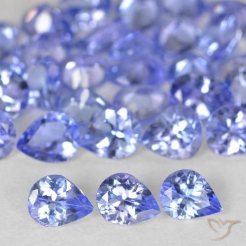 8.59 ctw Blue Tanzanite Stones, Natural Tanzanite in Pear Facet Shape for Sale