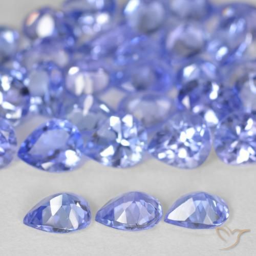Tanzanite Gemstones in 5 x 4 mm (calibrated) Size for Sale, Tanzanite Stones in Electric Purple Blue Color