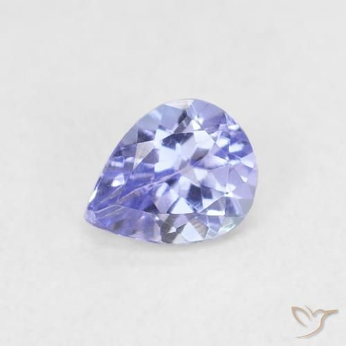 0.35ct Natural Violet Blue Tanzanite, Pear Shape, VVS-VS