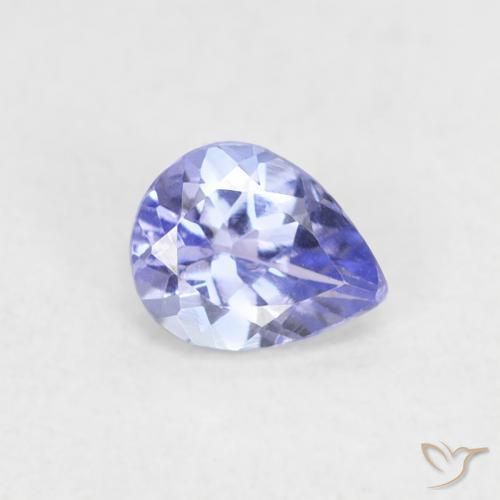 0.35 ct Blue Tanzanite Stone, Natural Tanzanite in Pear Facet Shape for Sale