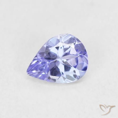 0.35ct Natural Violet Blue Tanzanite, Pear Shape, VVS-VS