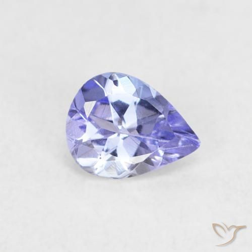 0.35 ct Blue Tanzanite Stone, Natural Tanzanite in Pear Facet Shape for Sale