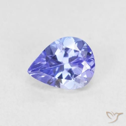 0.43ct Natural Violet Blue Tanzanite, Pear Shape, VVS-VS