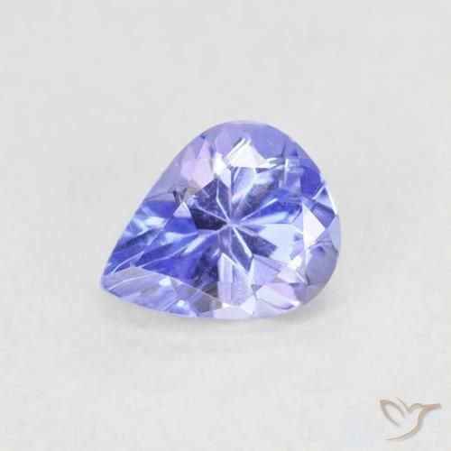 0.41ct Natural Violet Blue Tanzanite, Pear Shape, VVS-VS