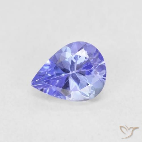 0.41ct Natural Violet Blue Tanzanite, Pear Shape, VVS-VS