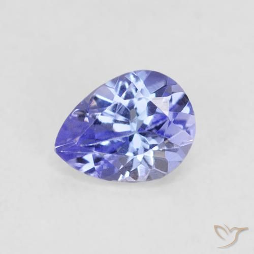 0.38ct Natural Violet Blue Tanzanite, Pear Shape, VVS-VS