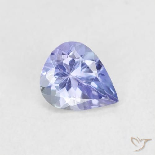 0.37 ct Blue Tanzanite Stone, Natural Tanzanite in Pear Facet Shape for Sale