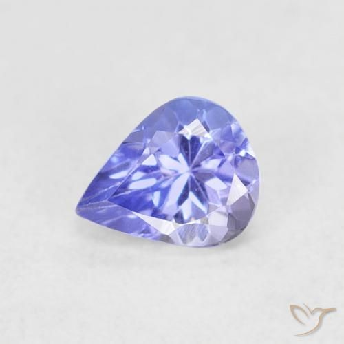 0.42ct Natural Violet Blue Tanzanite, Pear Shape, VVS-VS