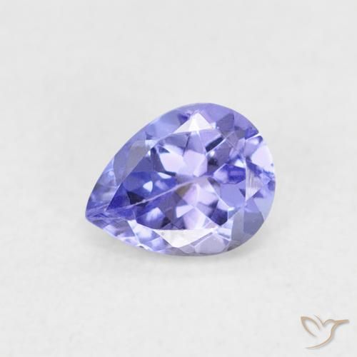 0.36ct Natural Electric Blue Tanzanite, Pear Shape, VVS-VS
