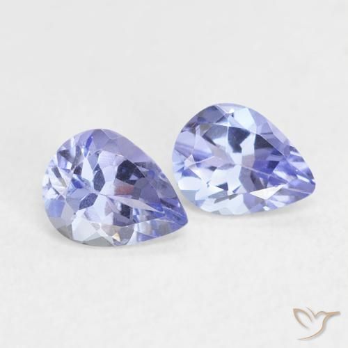 0.63 ctw Blue Tanzanite Stones, Natural Tanzanite in Pear Facet Shape for Sale
