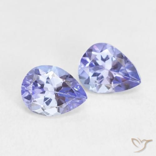 0.70 ctw Blue Tanzanite Stones, Natural Tanzanite in Pear Facet Shape for Sale