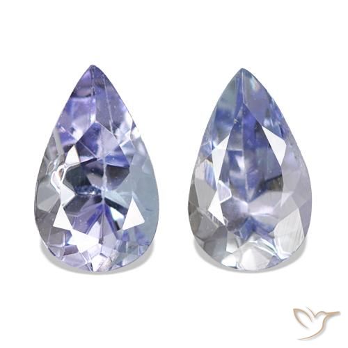 0.55 ctw Blue Tanzanite Gemstones, Tanzanite Gems in Pear Facet Shape for Sale.