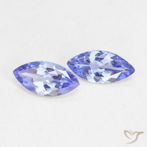 0.71 ctw Blue Tanzanite Stones, Natural Tanzanite in Marquise Facet Shape for Sale