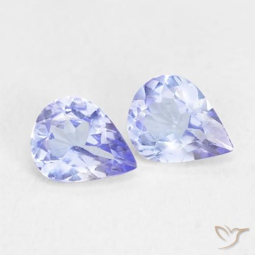 0.65 ctw Blue Tanzanite Stones, Natural Tanzanite in Pear Facet Shape for Sale