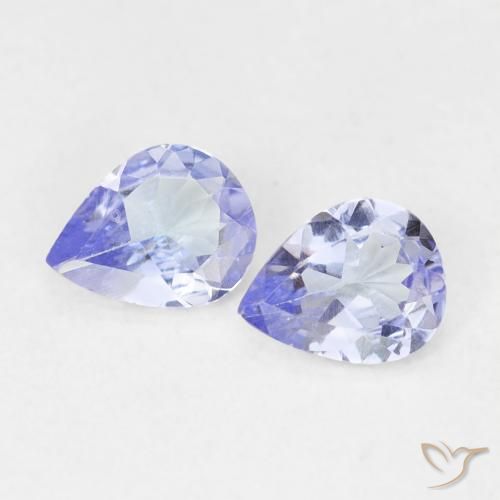 0.56 ctw Blue Tanzanite Stones, Natural Tanzanite in Pear Facet Shape for Sale